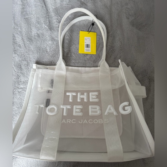Marc Jacobs Handbags - Marc Jacobs White Clear 'The Tote Bag' with White Trim